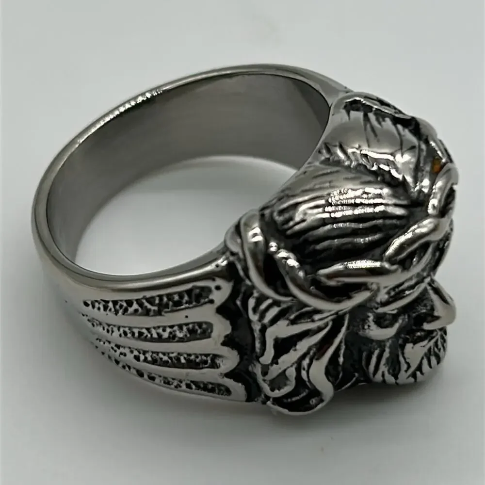 Handmade Religious Men's Ring Stainless Steel Size 12 NWT